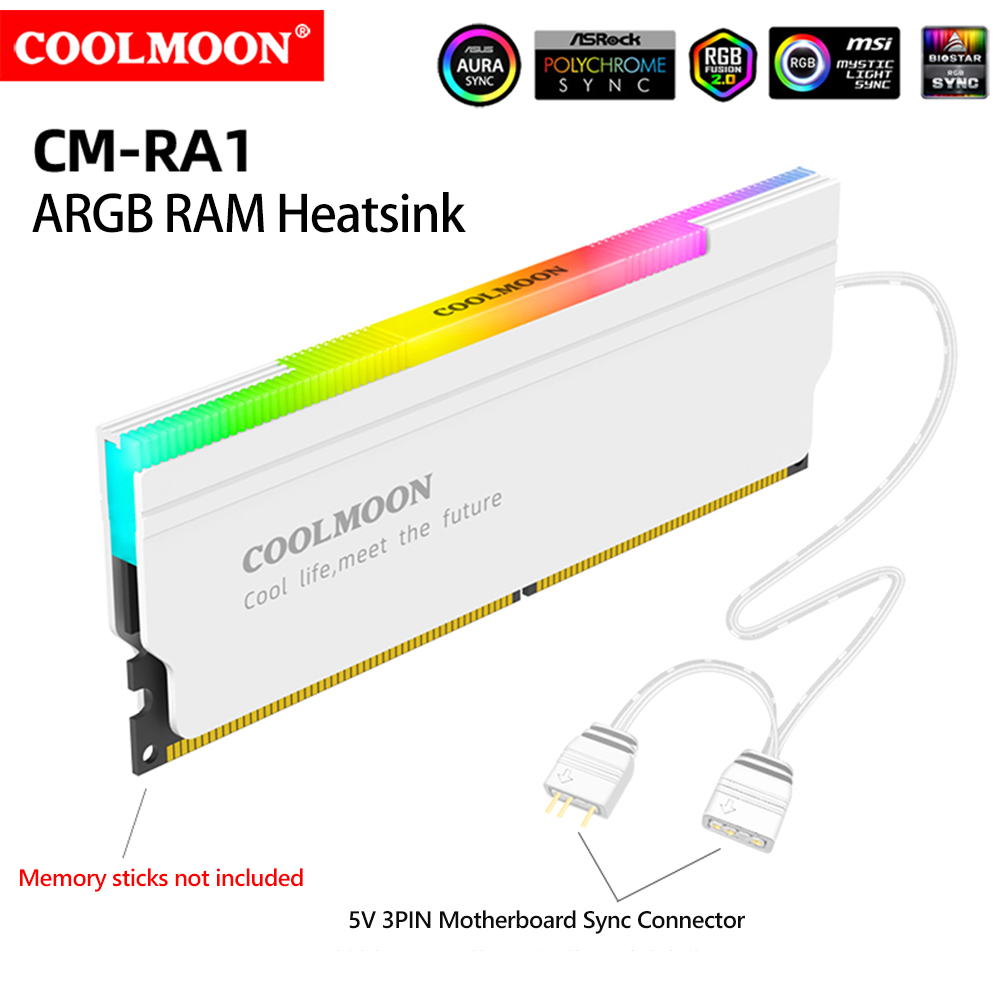COOLMOON 5V-3PIN ARGB RAM Heat - Ddr5 Ram review and price