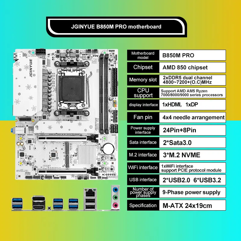 JGINYUE B850M Pro Motherboard  - Ddr5 6000Mhz review and price